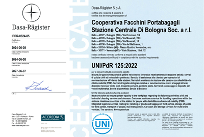 Certificato UNI/PdR 125:2022
